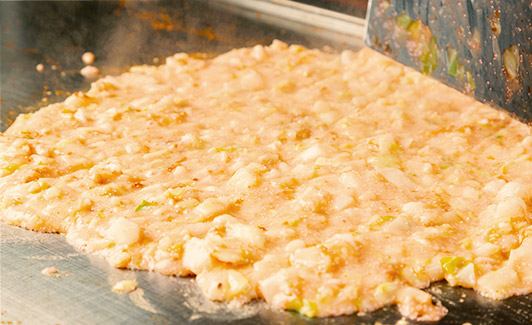 もんじゃ焼シーン